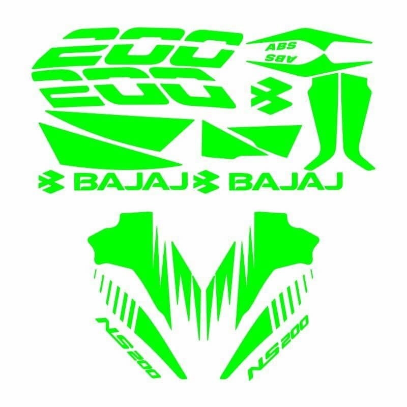 Bajaj Pulsar NS200 Uyumlu Yeşil Sticker Set aksesuar