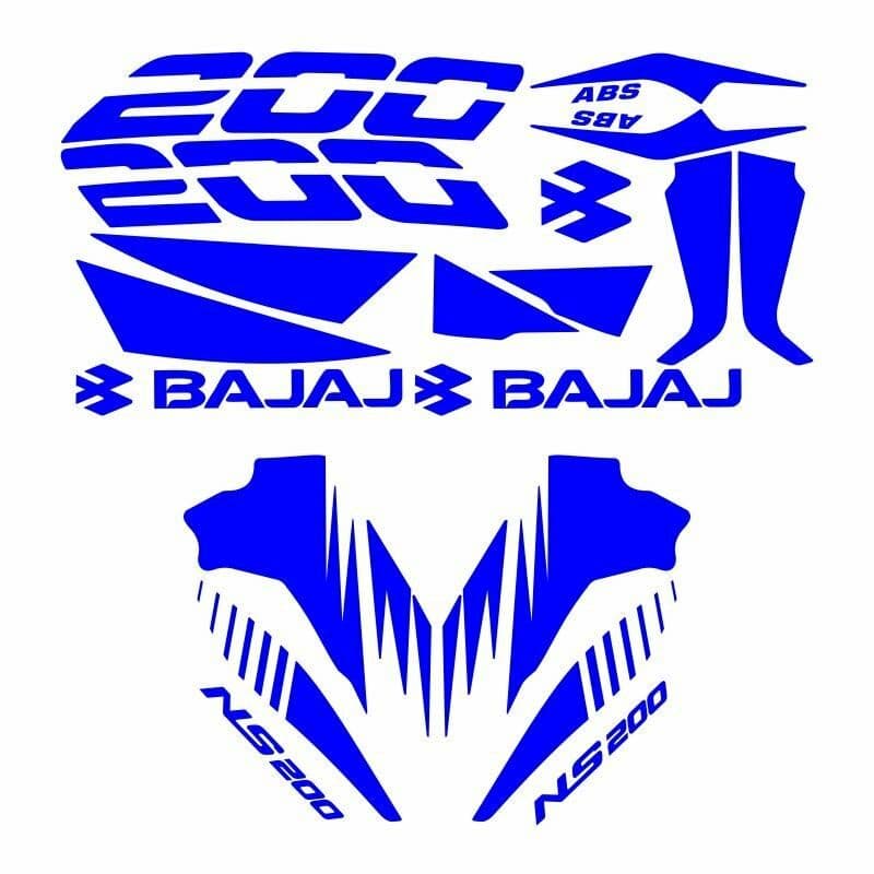 Bajaj Pulsar NS200 Uyumlu Mavi Sticker Set aksesuar
