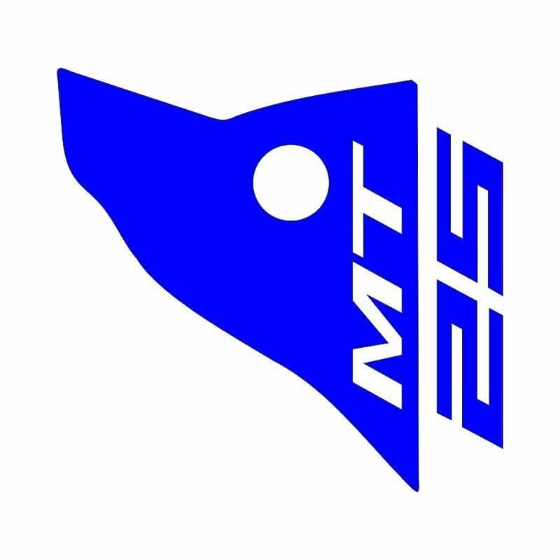 Yamaha MT-25 Uyumlu Mavı Siperlik Sticker Set aksesuar