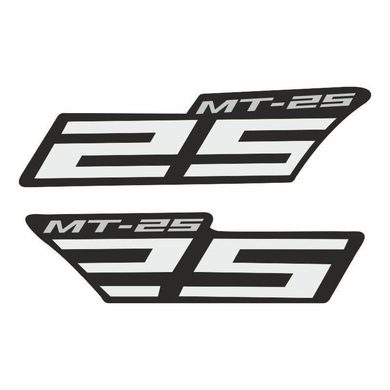 Yamaha MT-25 Uyumlu Beyaz Yan Stıcker Set aksesuar