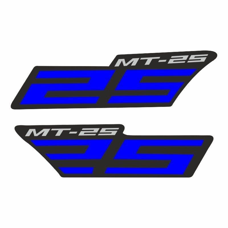 Yamaha MT-25 Uyumlu Mavi Yan Stıcker Set aksesuar