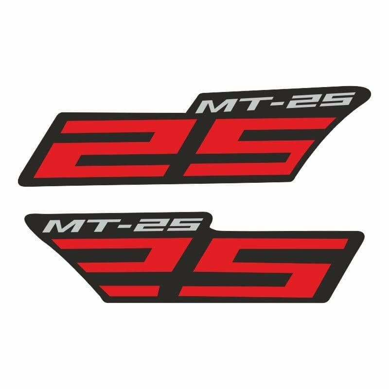 Yamaha MT-25 Uyumlu Kırmızı Yan Stıcker Set aksesuar
