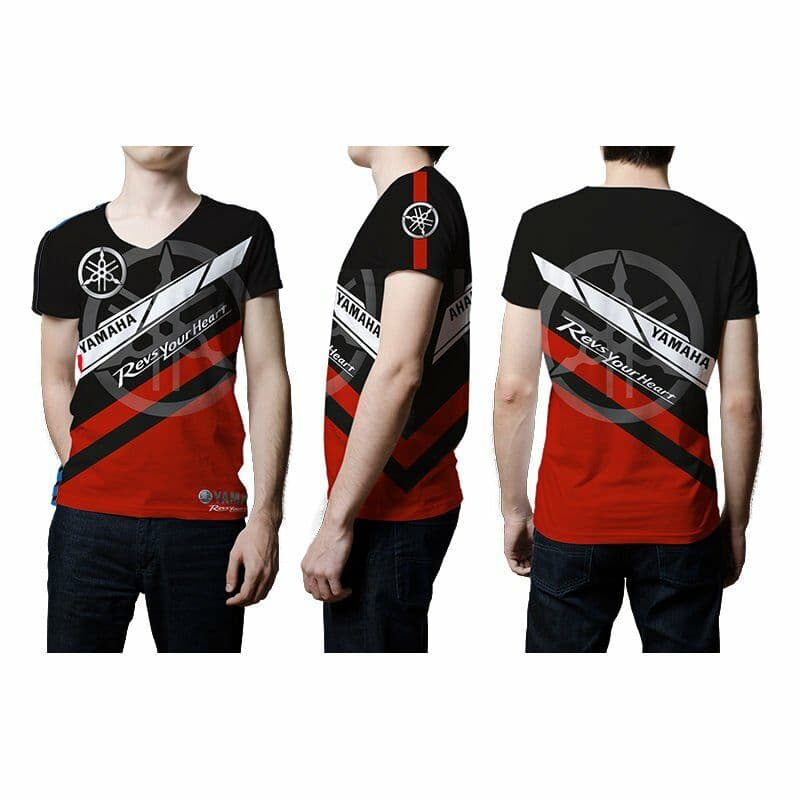 Yamaha Kırmızı Desenli T-shirt aksesuar