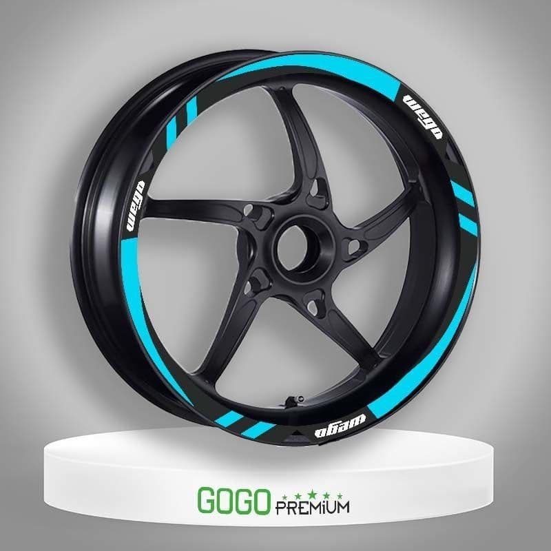 TVS Wego 110 2012 - 2024 Uyumlu Mavi 1 Set Jant Şeridi aksesuar