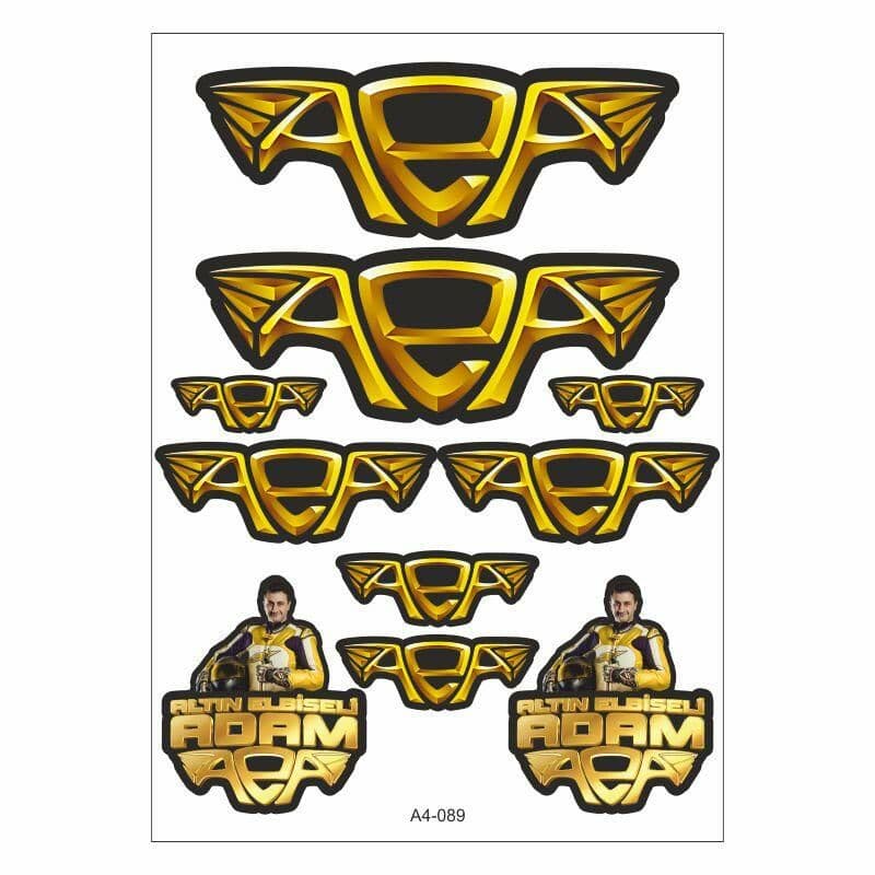 A4 Sticker 089 TEK Paket Çoklu Sticker aksesuar