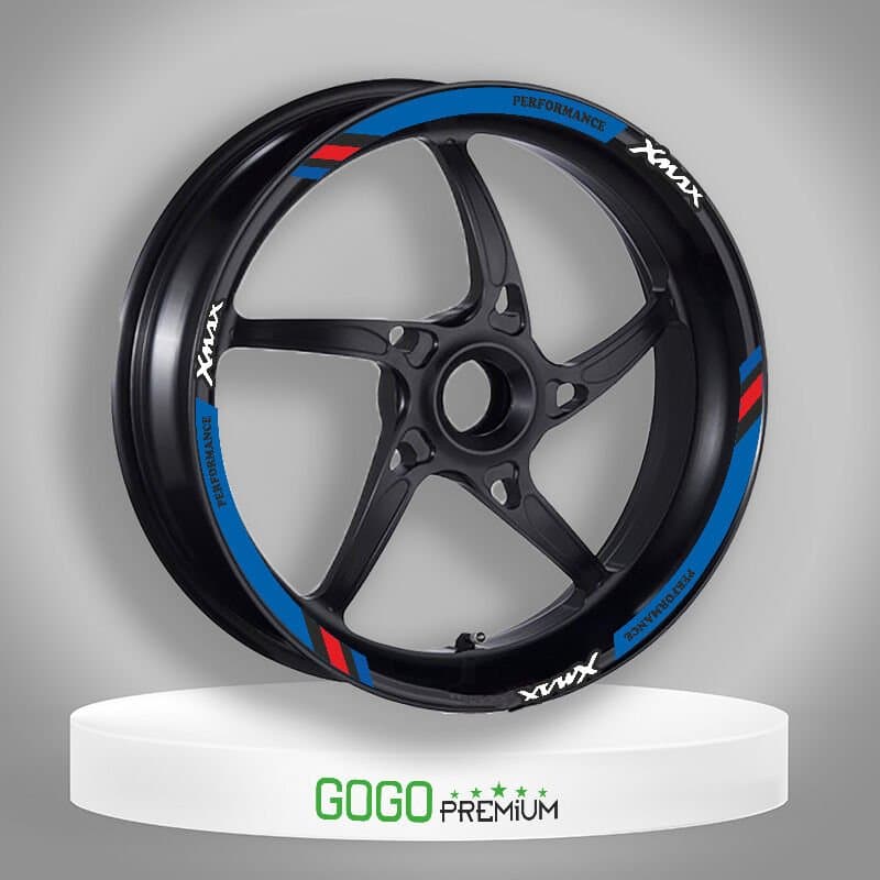 M Power Mavi Yamaha Xmax Uyumlu 1 Set Jant Şeridi aksesuar
