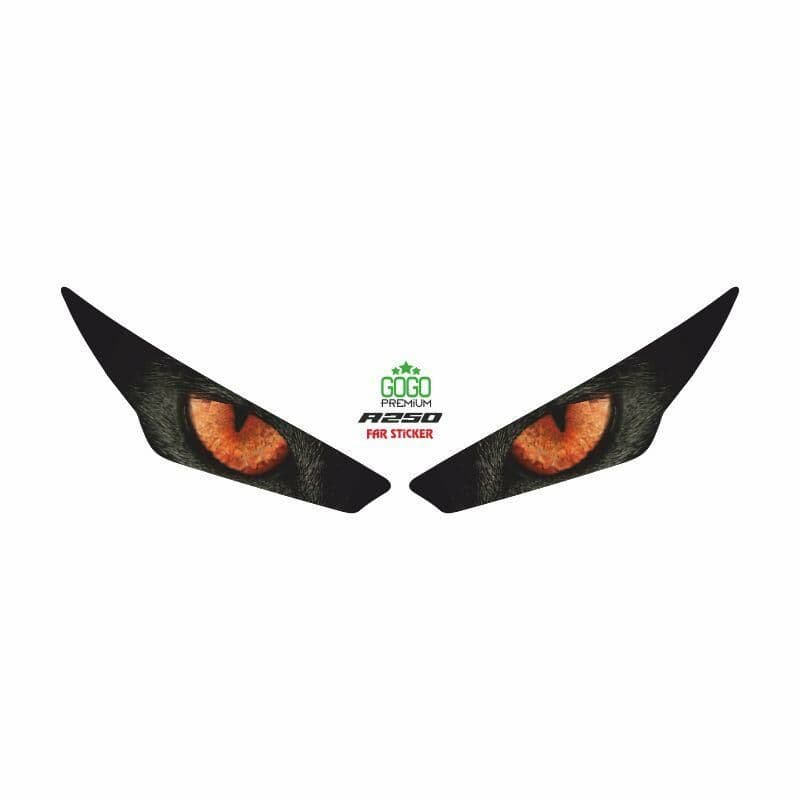 RKS R250 2023 - 2024 Uyumlu FAR Sticker Turuncu GÖZ aksesuar