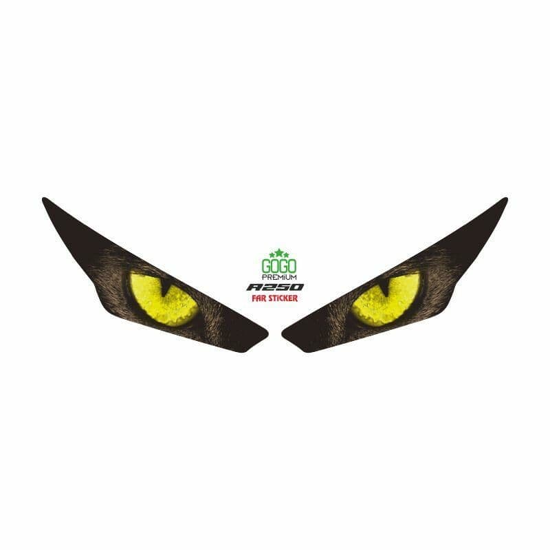 RKS R250 2023 - 2024 Uyumlu FAR Sticker Sarı GÖZ aksesuar