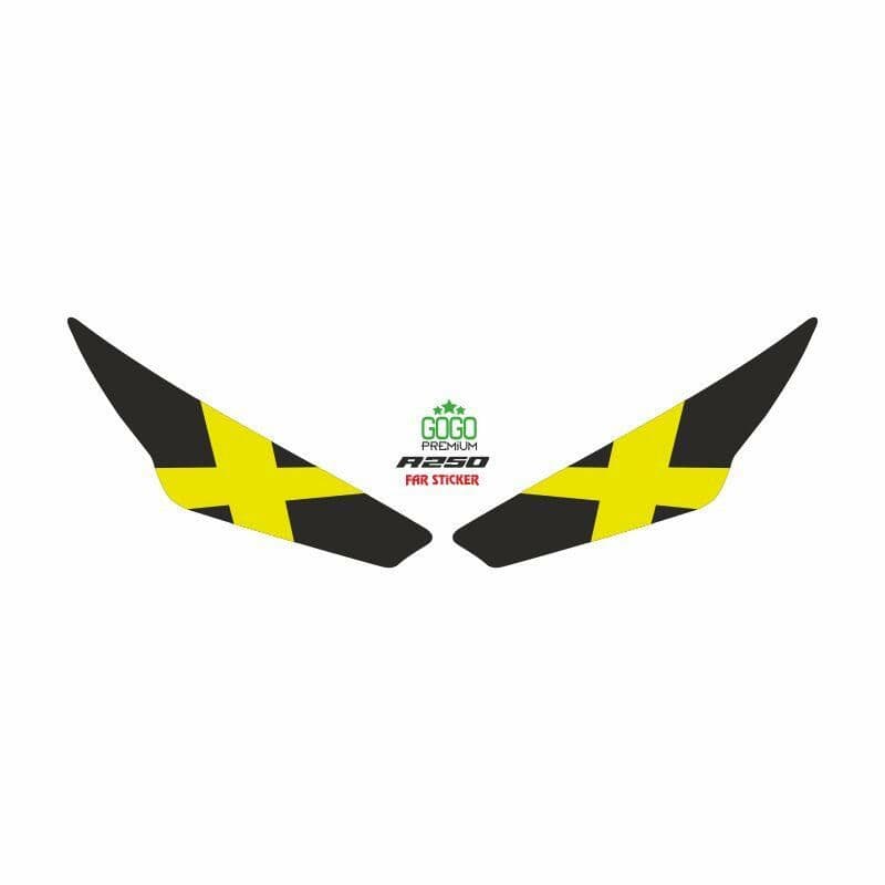 RKS R250 2023 - 2024 Uyumlu FAR Sticker X Sarı aksesuar