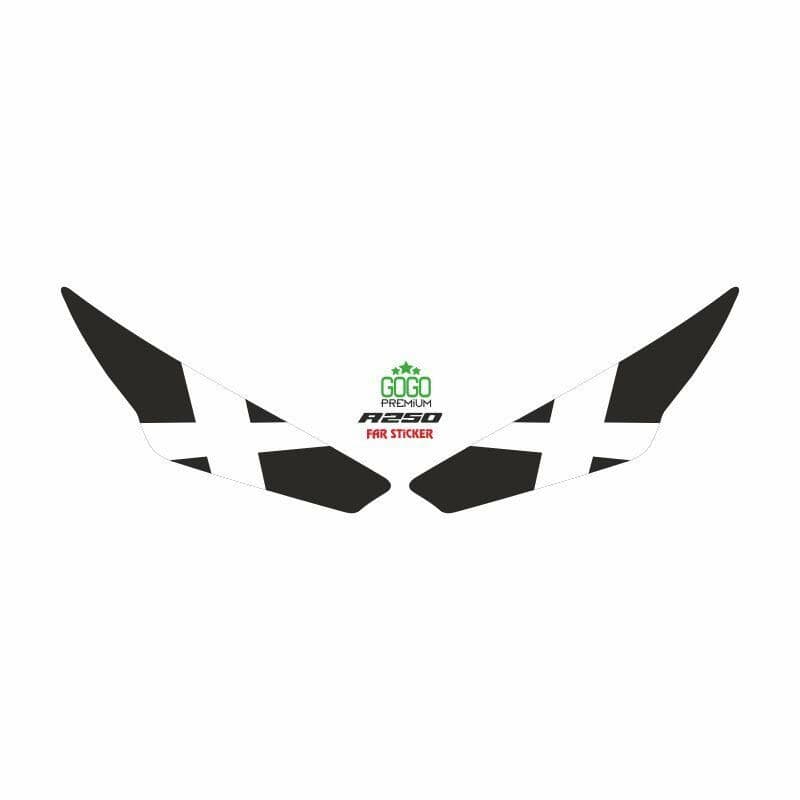 RKS R250 2023 - 2024 Uyumlu FAR Sticker X Beyaz aksesuar
