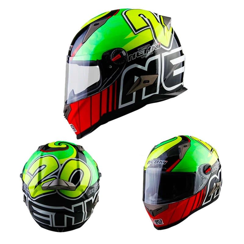 Nenki Full Face Kask Şeffaf Vizör Model 1 aksesuar