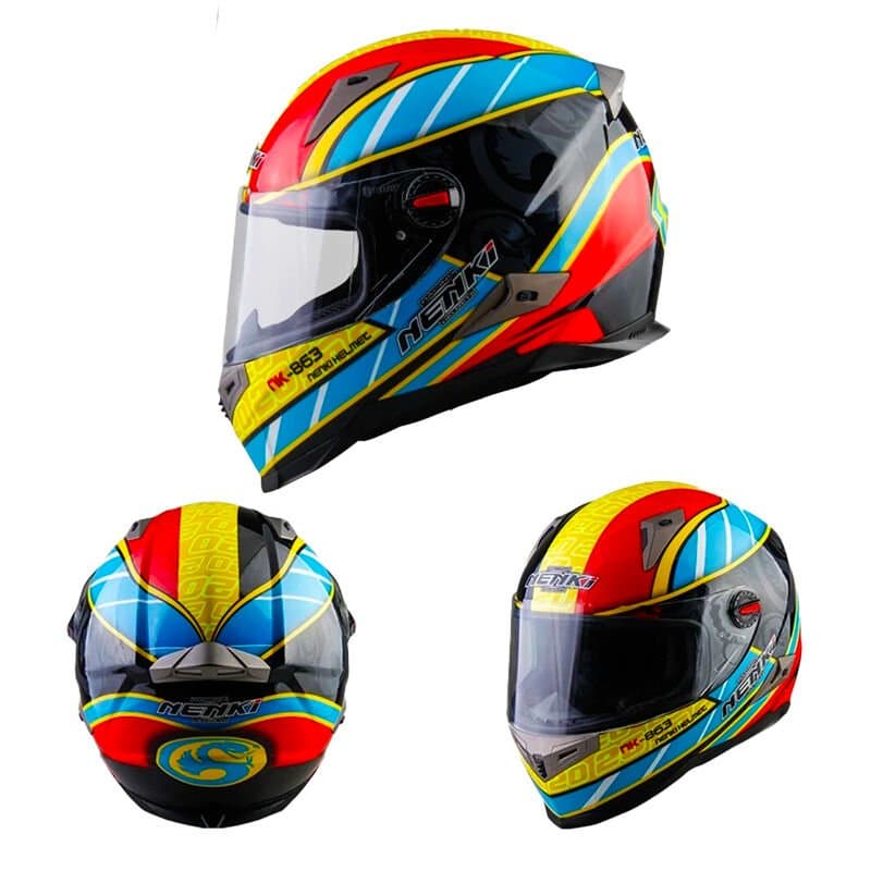 Nenki Full Face Kask Şeffaf Vizör Model 2 aksesuar