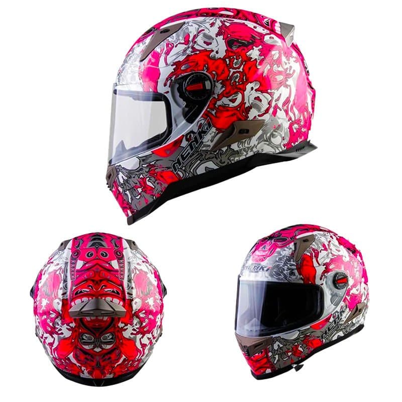 Nenki Full Face Kask Şeffaf Vizör Model 7 aksesuar