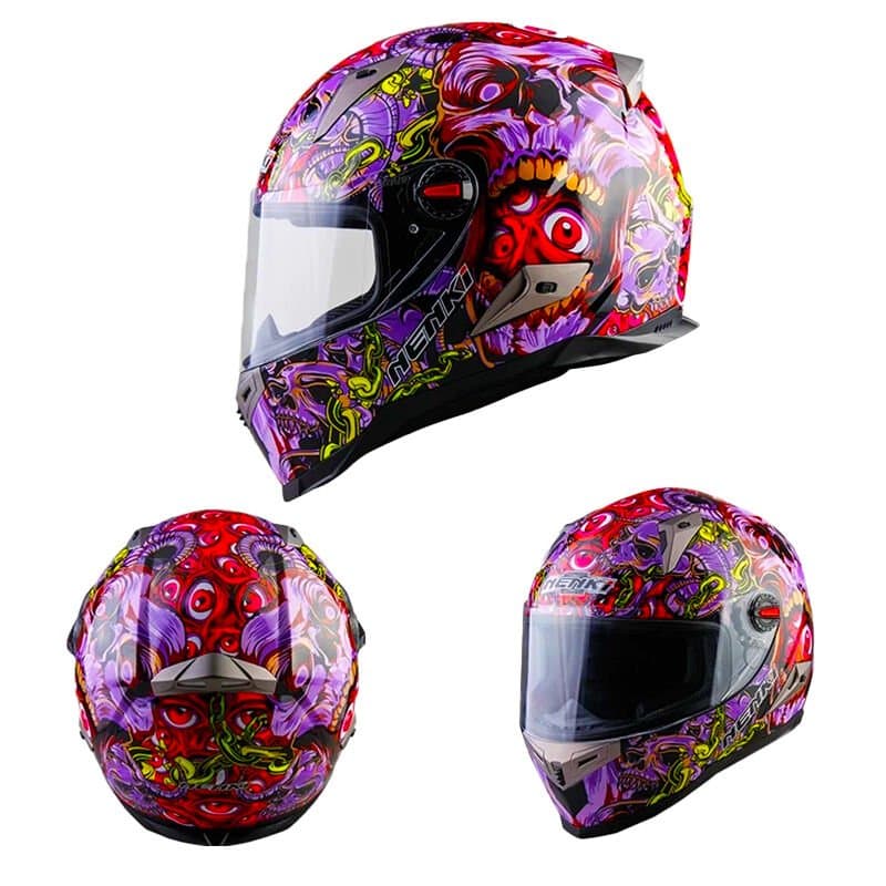 Nenki Full Face Kask Şeffaf Vizör Model 9 aksesuar