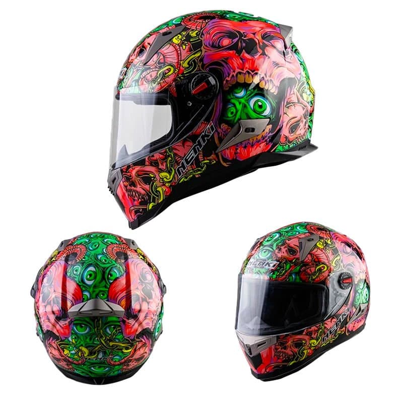 Nenki Full Face Kask Şeffaf Vizör Model 10 aksesuar