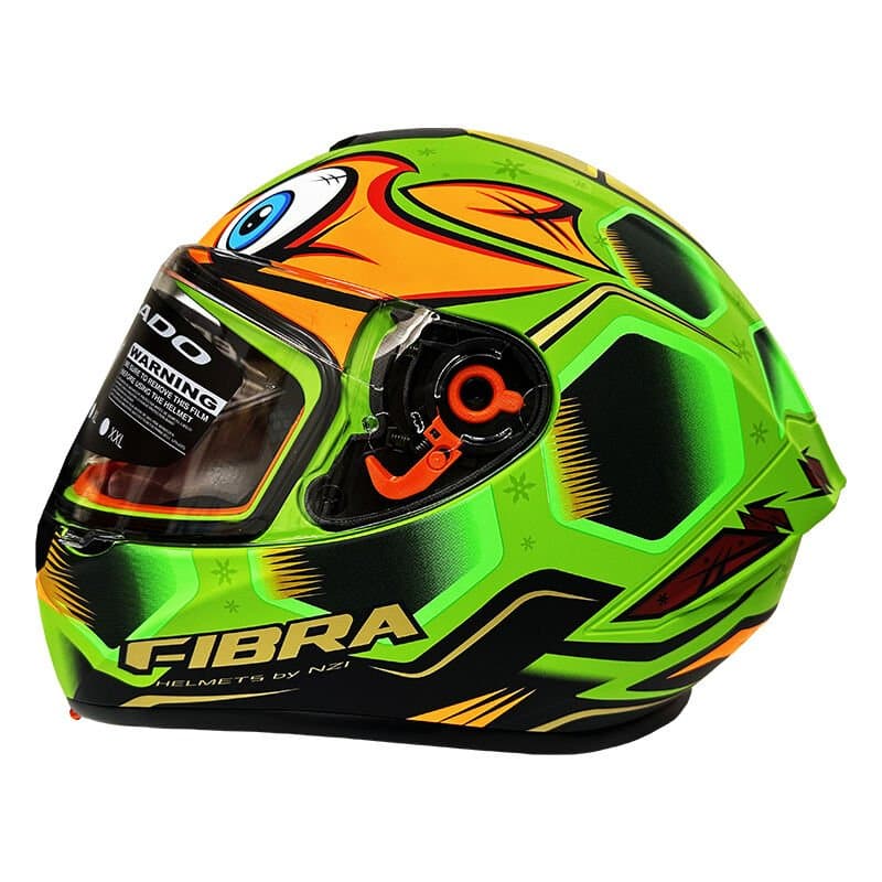 Fibra Full Face Kask Şeffaf Vizör Model 2 aksesuar