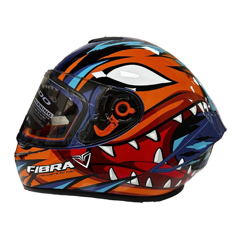 Fibra Full Face Kask Şeffaf Vizör Model 6 aksesuar