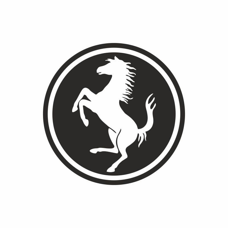 Ferrari Logo Siyah 55 X 55 Mm Sticker 10'LU aksesuar