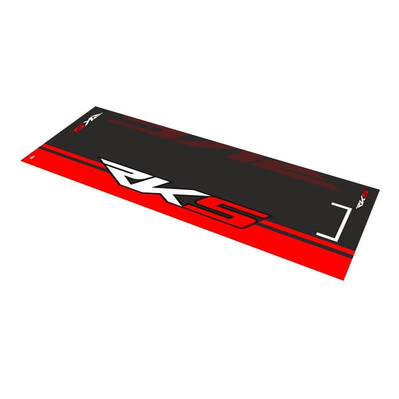 RKS Uyumlu Siyah - Kırmızı Desenli 80 X 220 Cm Kaydırmaz Motosiklet Halısı aksesuar