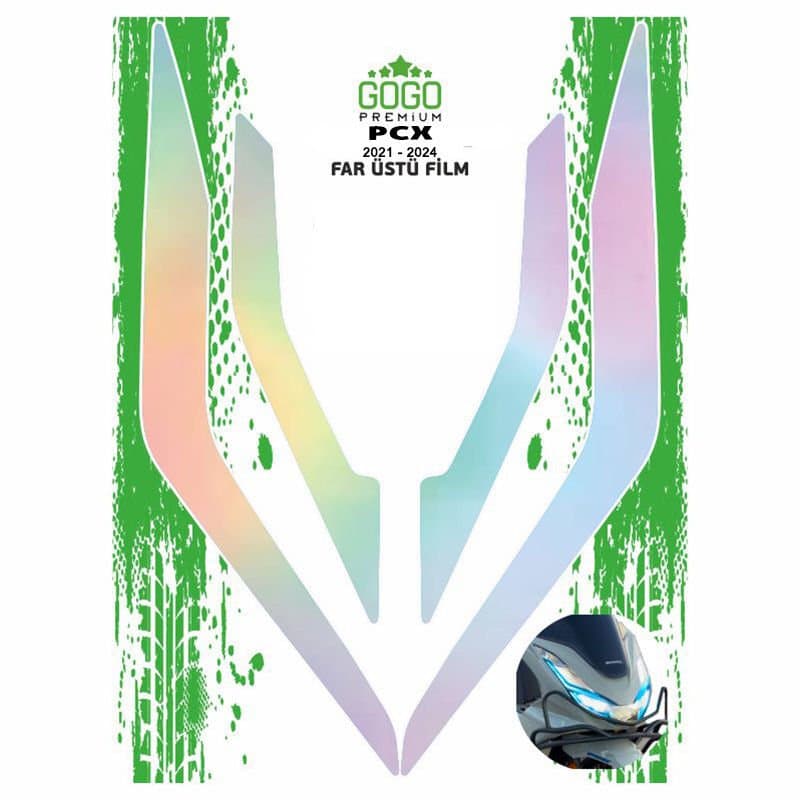 Honda PCX 2021 - 2024 Uyumlu FAR Üstü Film Hologram aksesuar
