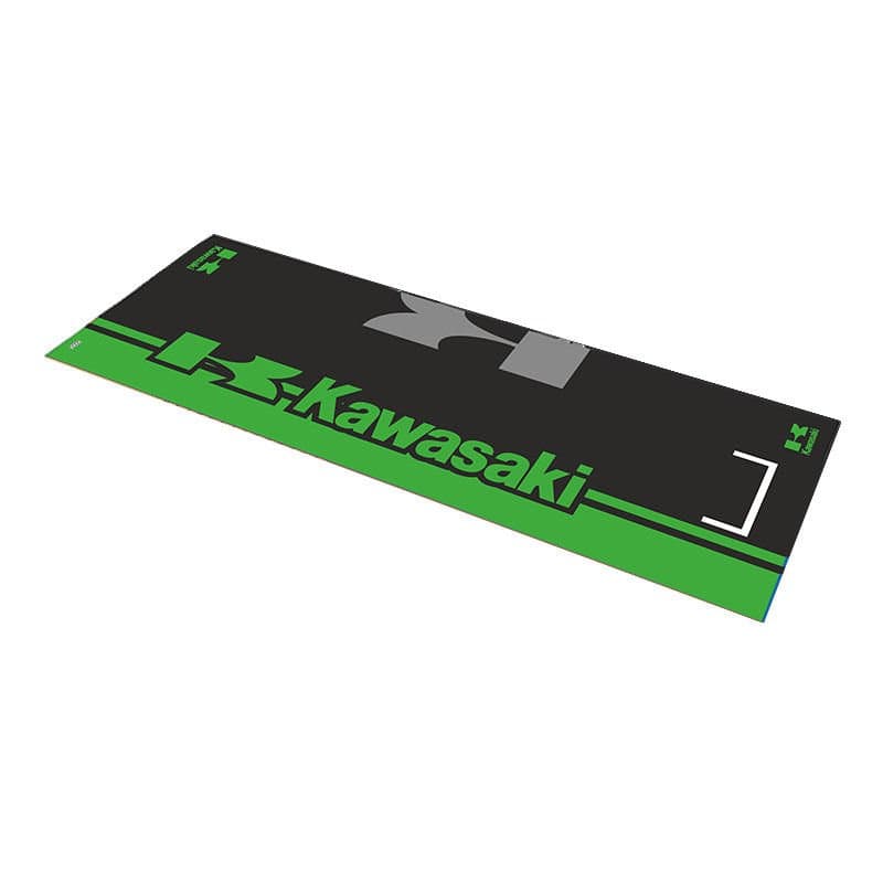 Kawasaki Yeşil Desenli 80 X 220 Cm Kaydırmaz Motosiklet Halısı aksesuar