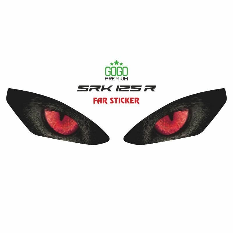 RKS SRK 125 R 2023 - 2025 Uyumlu FAR Sticker Kırmızı aksesuar