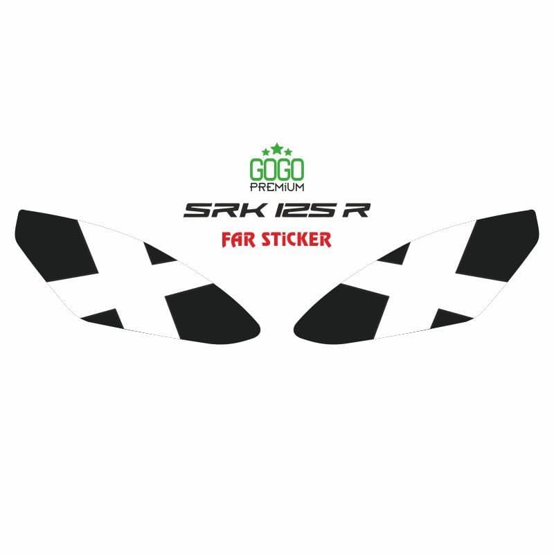 RKS SRK 125 R 2023 - 2025 Uyumlu FAR Sticker Beyaz X aksesuar
