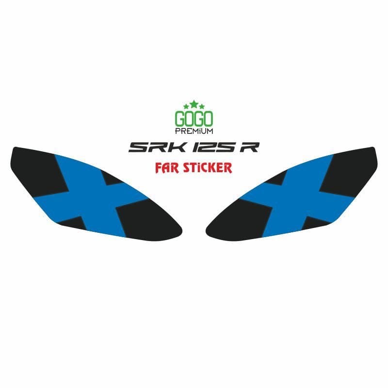 RKS SRK 125 R 2023 - 2025 Uyumlu FAR Sticker Mavi X aksesuar