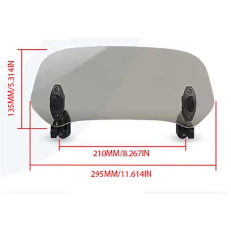 Universal Rüzgar Saptırıcı CAM ( Deflektör ) Ayarlanabilir Asansörlü 295 X 135 MM Füme aksesuar