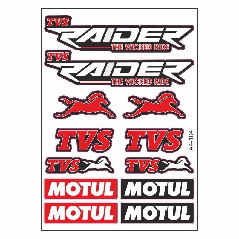 A4 Sticker 104 TEK Paket Çoklu Sticker aksesuar