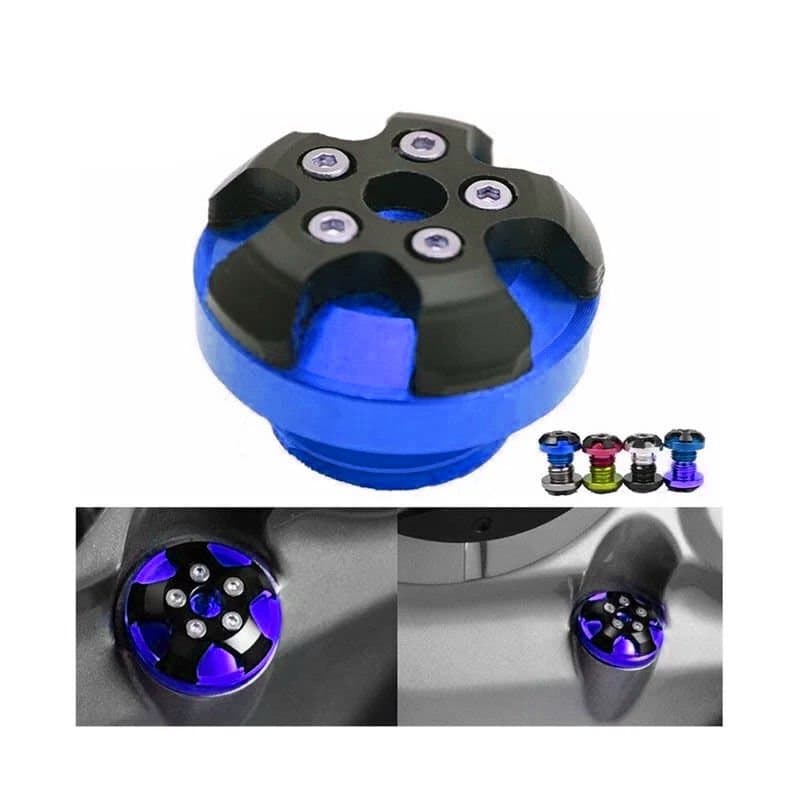 Universal Motor YAĞ Kontrol Kapağı Dekoratif Mavi aksesuar