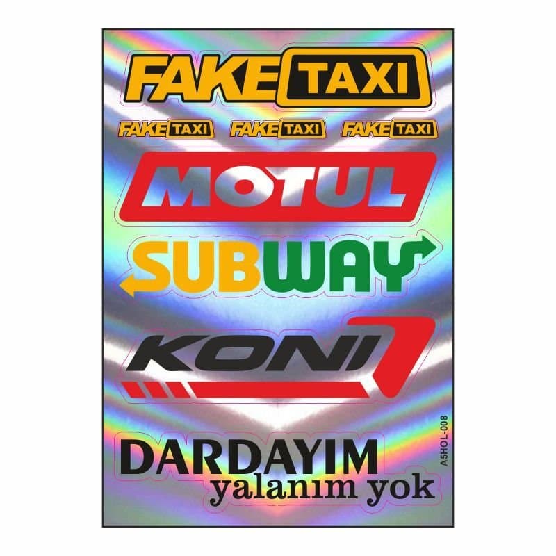 A5 Hologram Sticker 078 TEK Paket Çoklu Sticker aksesuar