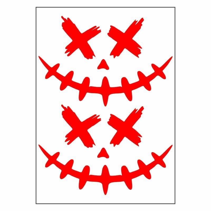 A4 Sticker 113 TEK Paket Çoklu Sticker Joker Kırmızı aksesuar