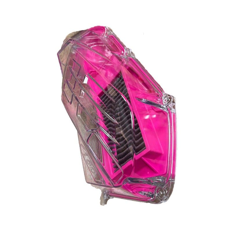 Honda PCX 125 2021 - 2025 Uyumlu Şeffaf Hava Filtre Kapağı + Yıkanabilir Performans Hava Filtresi Set Pembe aksesuar
