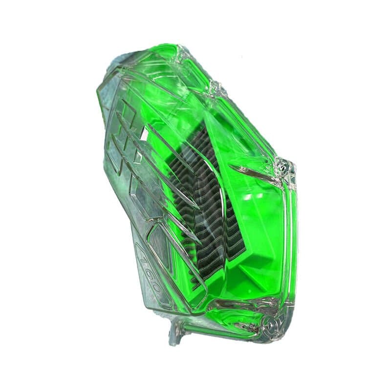 Honda PCX 125 2021 - 2025 Uyumlu Şeffaf Hava Filtre Kapağı + Yıkanabilir Performans Hava Filtresi Set Yeşil aksesuar