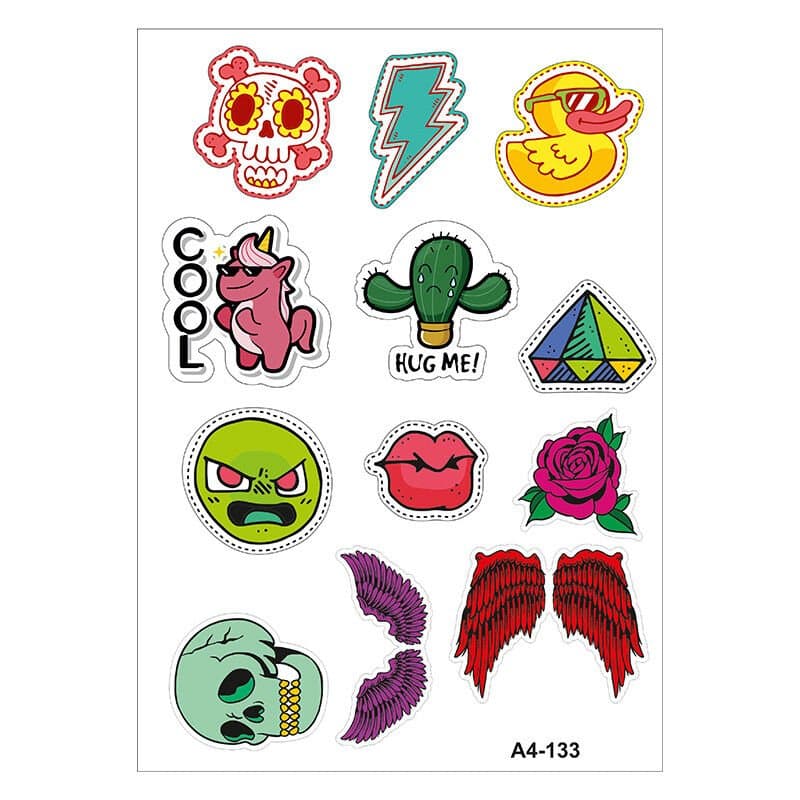 A4 Sticker 133 TEK Paket Çoklu Sticker aksesuar