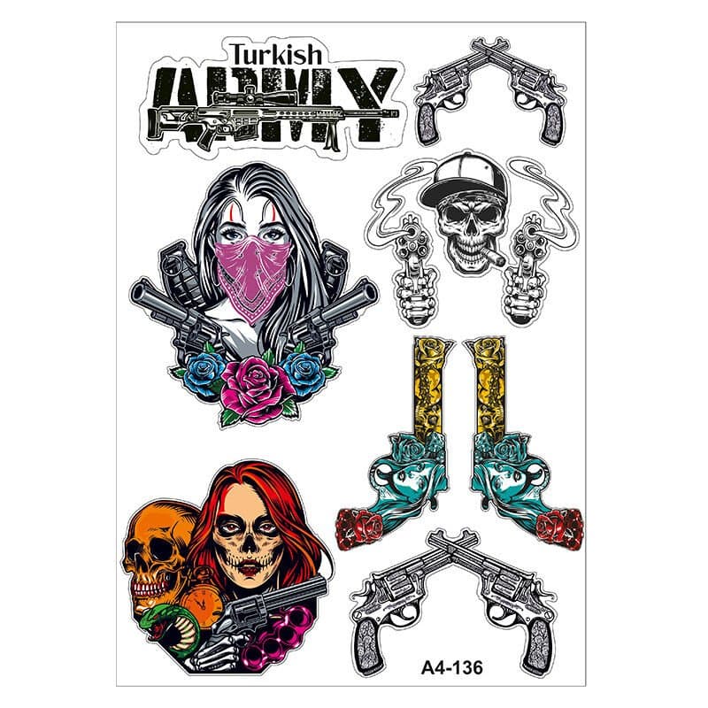 A4 Sticker 136 TEK Paket Çoklu Sticker aksesuar