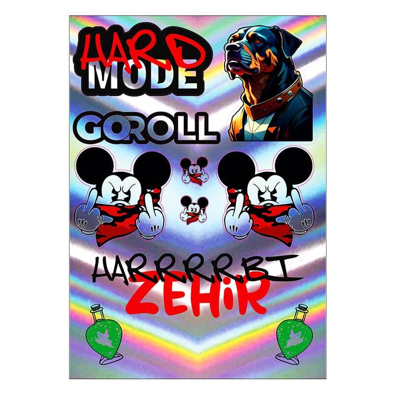 A5 Hologram Sticker 083 TEK Paket Çoklu Sticker aksesuar