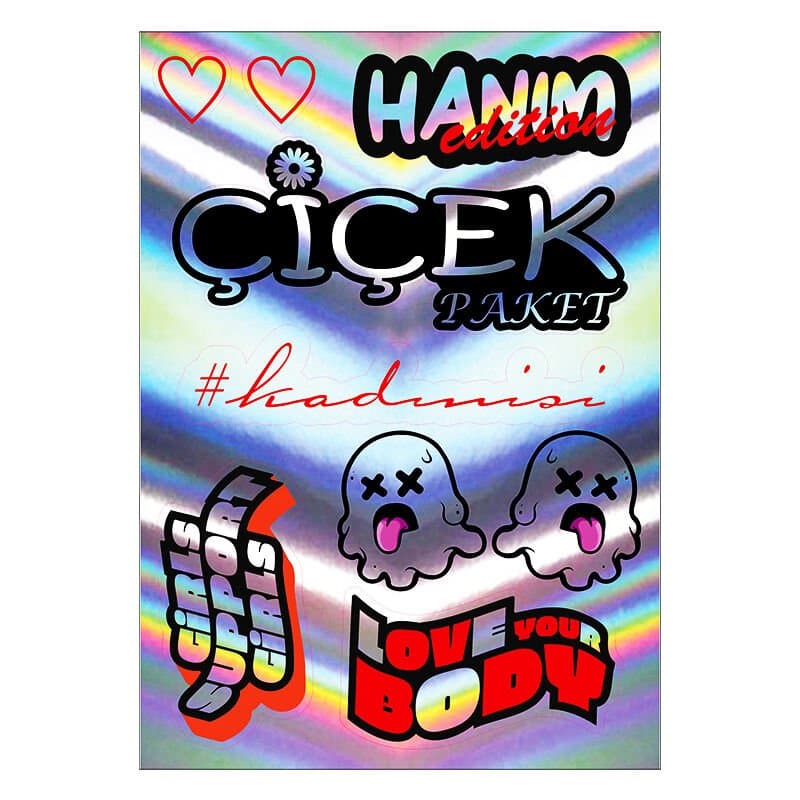 A5 Hologram Sticker 086 TEK Paket Çoklu Sticker aksesuar