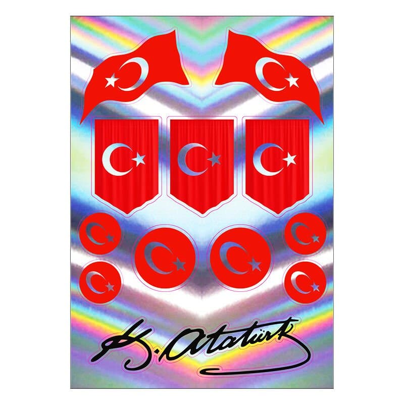 A5 Hologram Sticker 090 TEK Paket Çoklu Sticker aksesuar