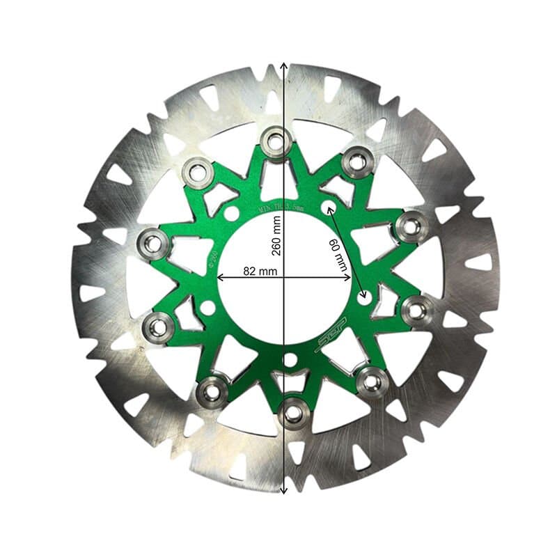Universal 260 Mm X 82 Mm X 3,5 Mm Spor Ön Disk Yeşil aksesuar