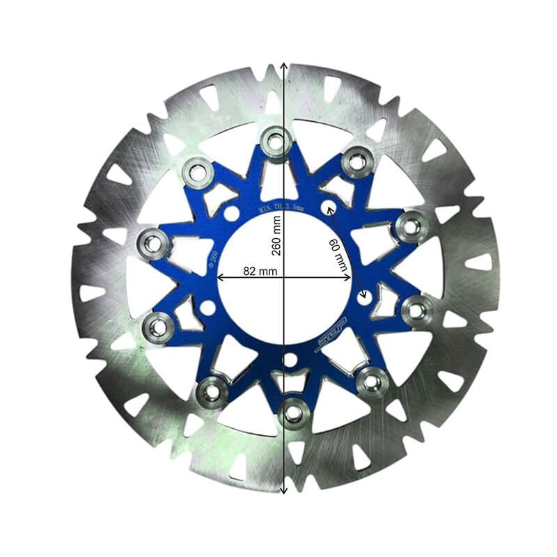 Universal 260 Mm X 82 Mm X 3,5 Mm Spor Ön Disk Mavi aksesuar