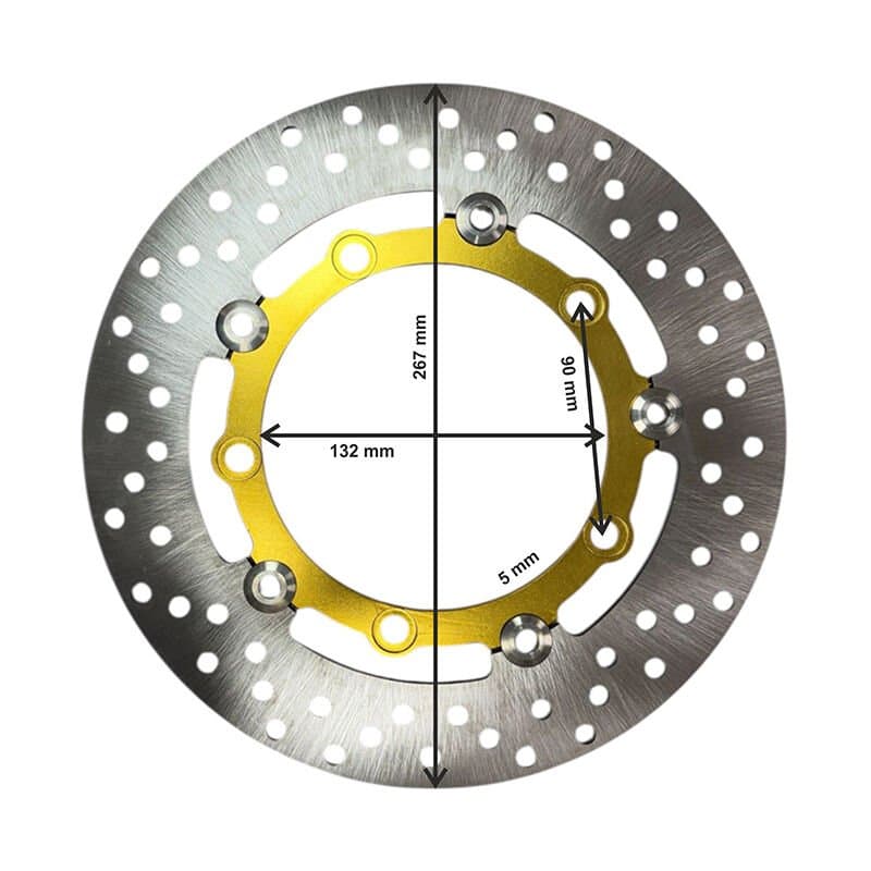 Universal 267 Mm X 132 Mm X 5 Mm Spor Ön Disk Gold aksesuar