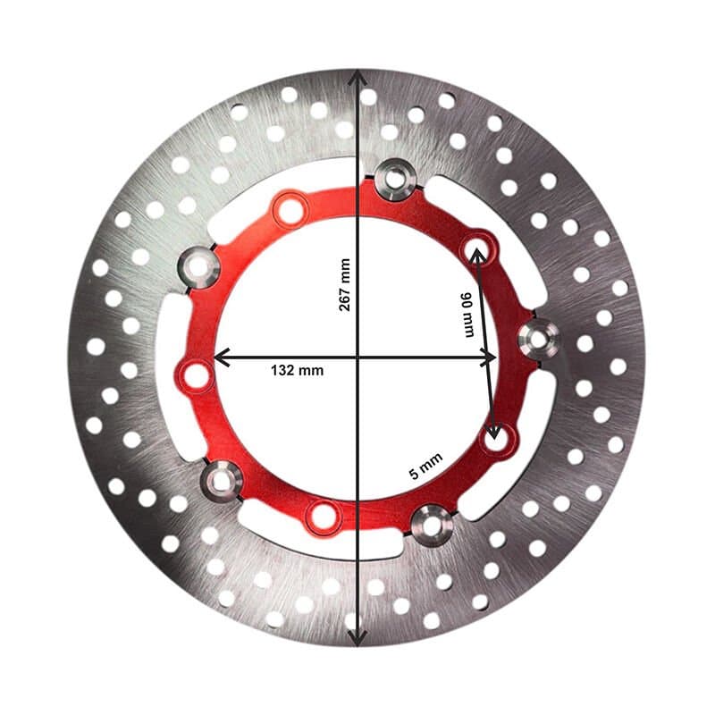Universal 267 Mm X 132 Mm X 5 Mm Spor Ön Disk Kırmızı aksesuar