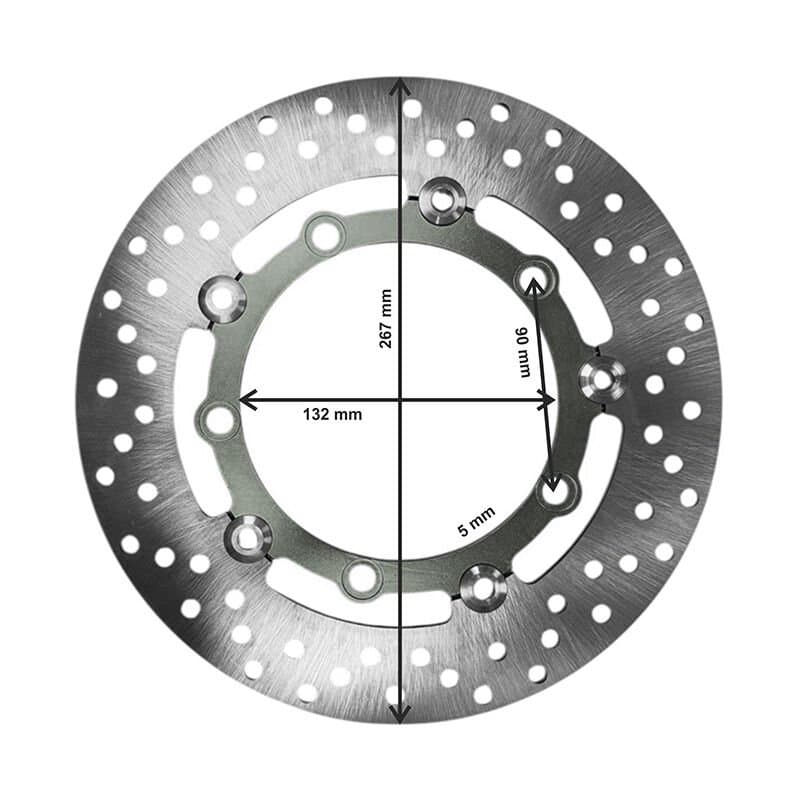 Universal 267 Mm X 132 Mm X 5 Mm Spor Ön Disk Füme aksesuar