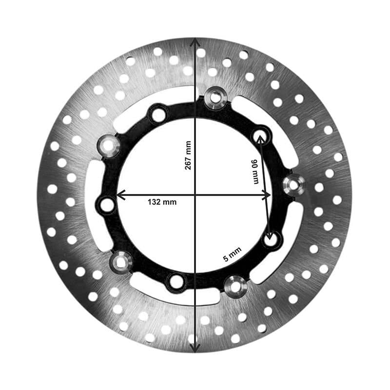Universal 267 Mm X 132 Mm X 5 Mm Spor Ön Disk Siyah aksesuar