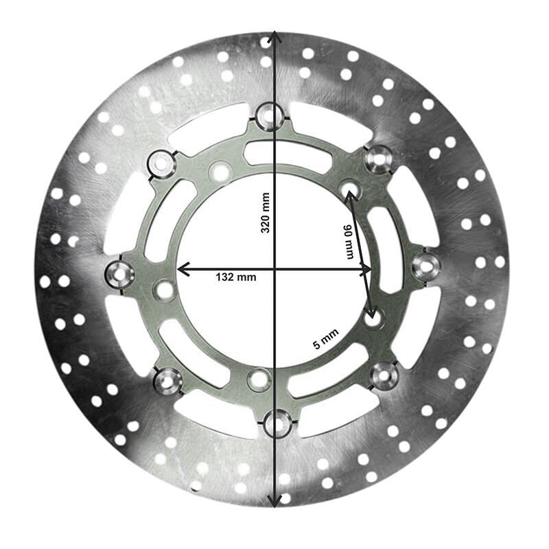 Universal 320 Mm X 132 Mm X 5 Mm Spor Ön Disk Füme aksesuar