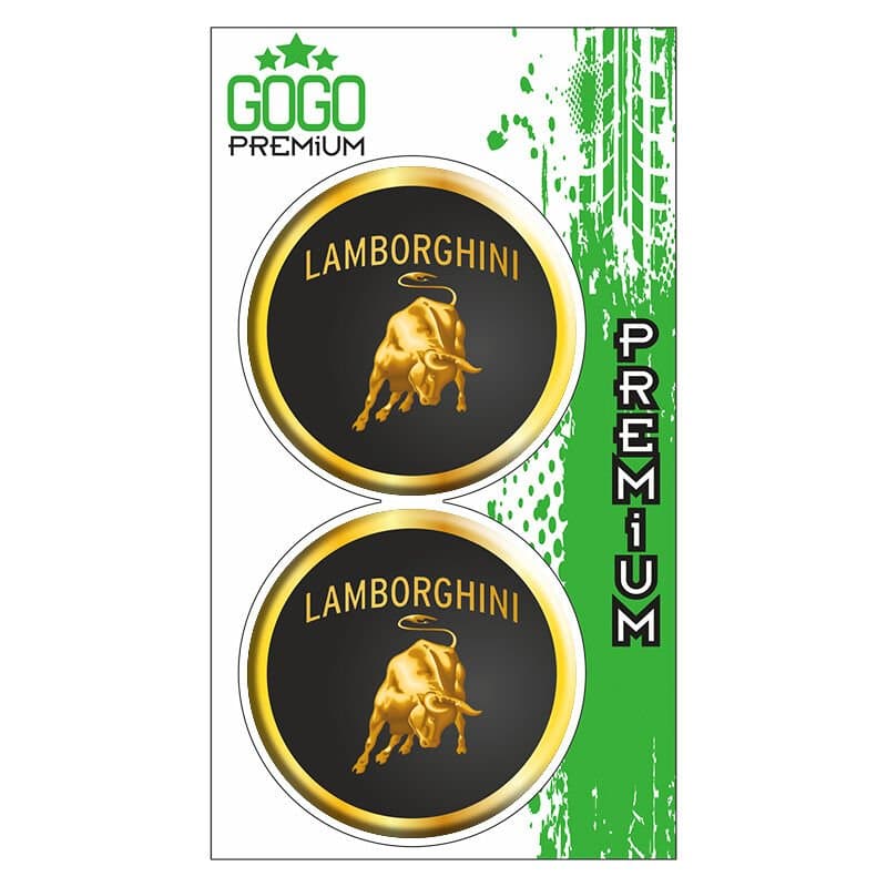 Lamborgini Siyah Logo (5X5 Cm) İkili Damla Etiket aksesuar