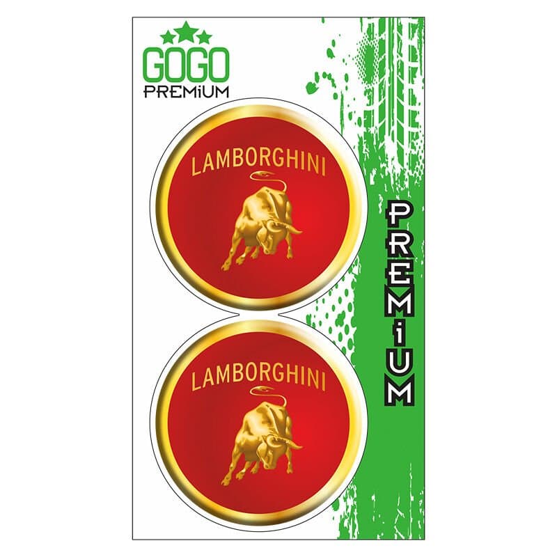 Lamborgini Logo Kırmızı (5X5 Cm) İkili Damla Etiket aksesuar