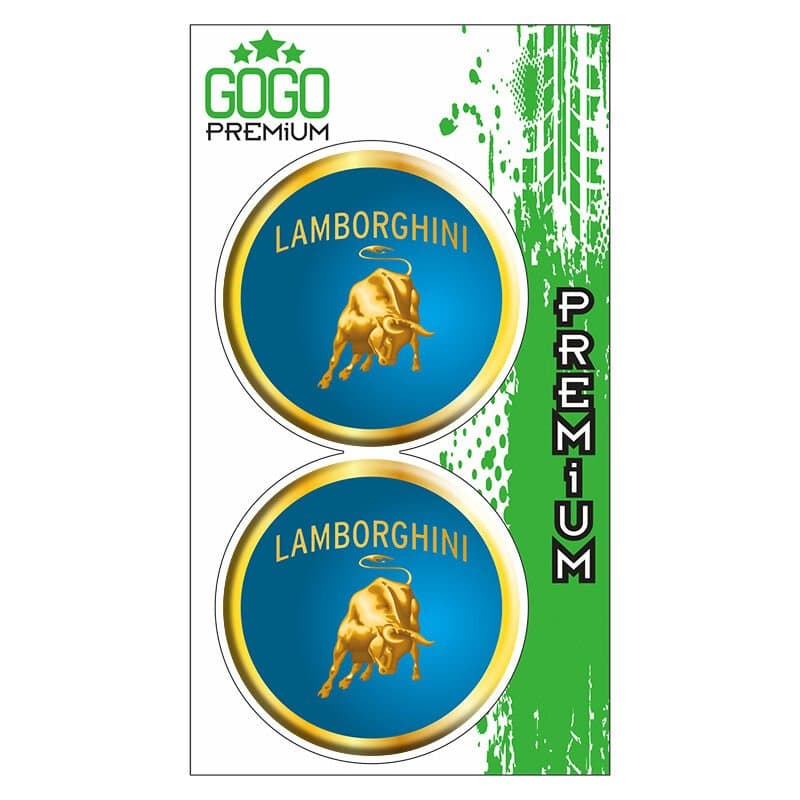 Lamborgini Logo Mavi (5X5 Cm) İkili Damla Etiket aksesuar